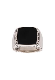 John Hardy Classic Chain jade signet ring - Silver