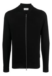 John Smedley front-zip fastening knit cardigan - Black