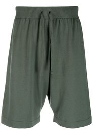 John Smedley straight-leg elasticated cotton shorts - Green