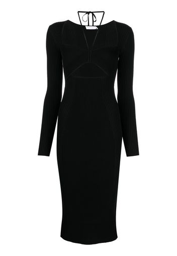 Jonathan Simkhai cut-out knitted midi dress - BLACK