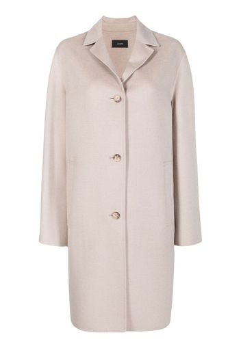 JOSEPH single-breasted wool-silk coat - Neutrals