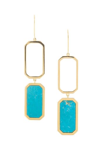 Julia Davidian long hexagon earrings - Gold