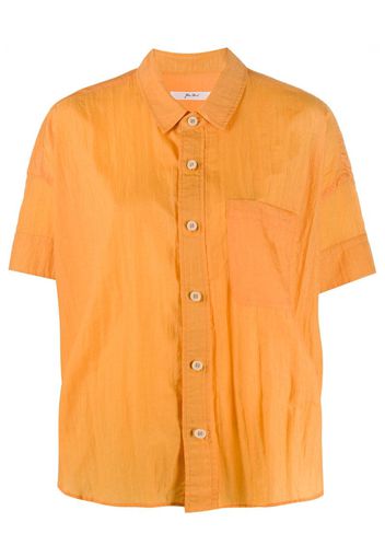 crinkled-effect short-sleeved shirt