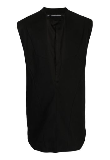 Julius V-neck sleeveless gilet - Black