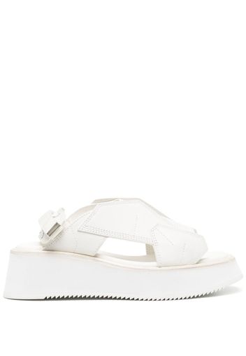 Julius Edge cut-out leather sandals - White