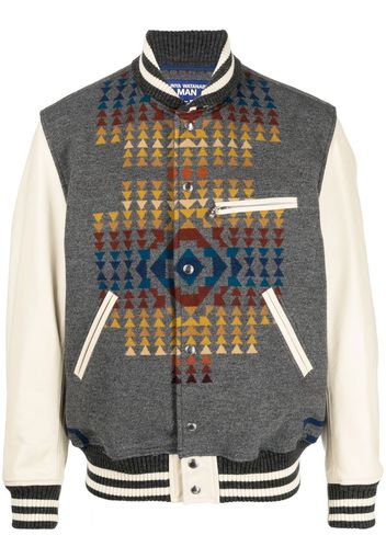 Junya Watanabe MAN Pendleton Varsity bomber jacket - White