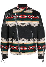 Junya Watanabe MAN patterned zip-front jacket - Black