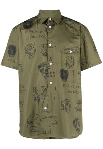 Junya Watanabe graphic-print short-sleeve shirt - Green