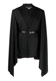 Junya Watanabe Belted wool cape blazer - Black