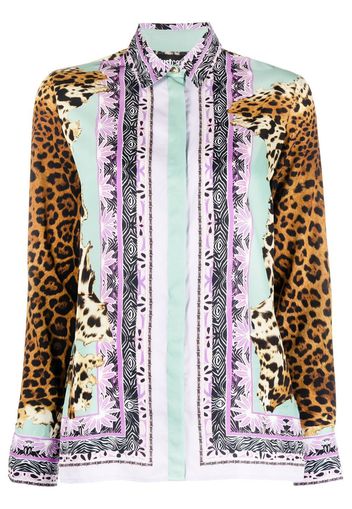 Just Cavalli mixed-print shirt - Green