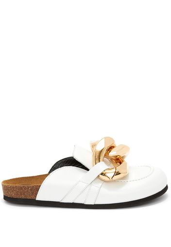 JW Anderson chain loafer mules - White