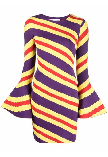 JW Anderson stripe-pattern long-sleeve dress - Yellow