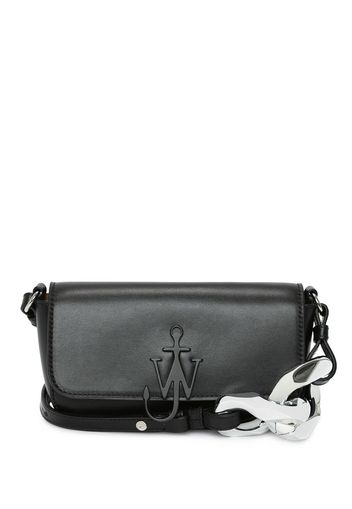 JW Anderson logo-plaque detail shoulder bag - Black