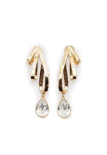 JW Anderson crystal-embellished Ribbon drop earrings - Gold