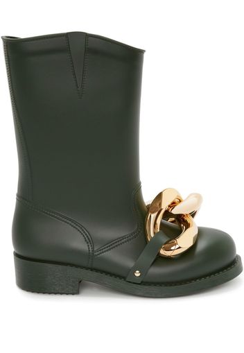 JW Anderson chain-link detail ankle boots - Green