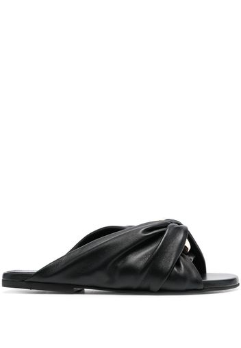 JW Anderson gold-tone hardware leather sandals - Black