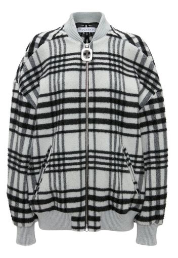 JW Anderson check-print bomber jacket - White