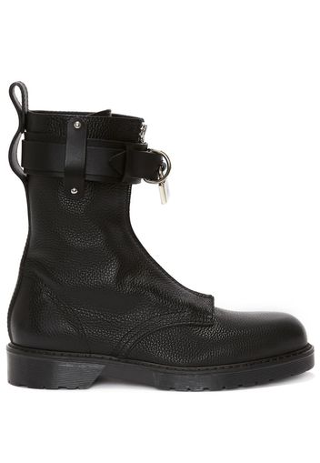 JW Anderson padlock combat boots - Black