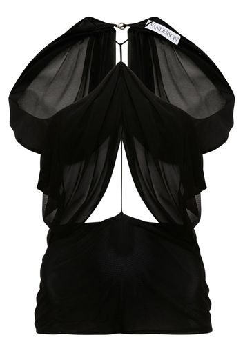 JW Anderson draped sleeveless top - Black