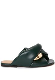 JW Anderson Chain Twist faux-leather sandals - Green