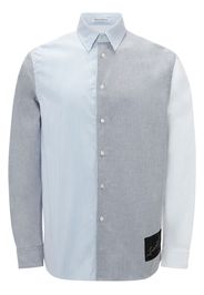 JW Anderson patchwork-design cotton shirt - Blue