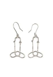 JW Anderson safety-pin pendant earrings - Silver