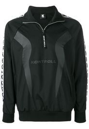 Kappa Kontroll logo stripe pullover track jacket - Black