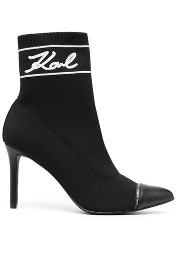 Karl Lagerfeld Pandara sock-style ankle boots - Black