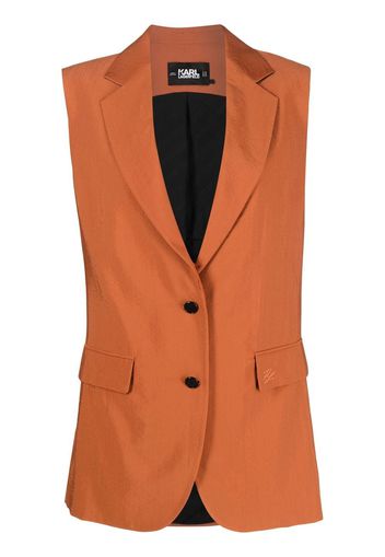 Karl Lagerfeld longline tailored waistcoat - Orange