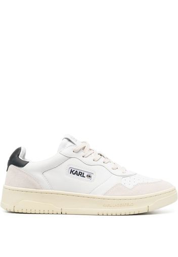 Karl Lagerfeld Krew leather lace-up sneakers - White