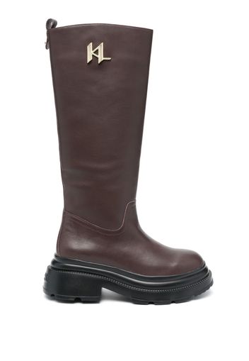 Karl Lagerfeld Danton knee-high riding boots - Brown