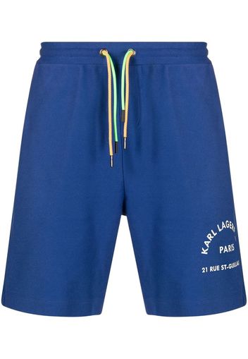 Karl Lagerfeld Athleisure logo-print shorts - Blue