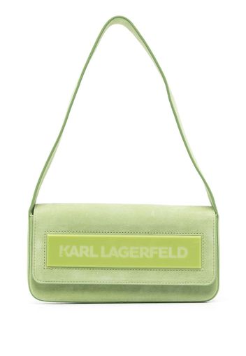 Karl Lagerfeld Essential K suede shoulder bag - Green