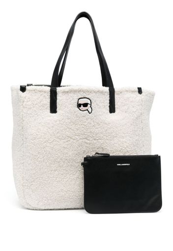 Karl Lagerfeld K/Ikonik 2.0 reversible tote bag - White