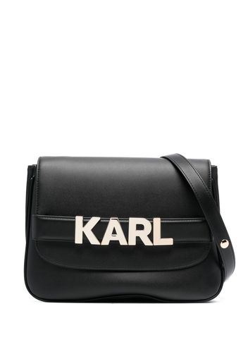 Karl Lagerfeld K/Letters logo-plaque shoulder bag - Black