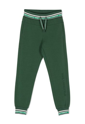 Karl Lagerfeld Kids logo-print drawstring track pants - Green