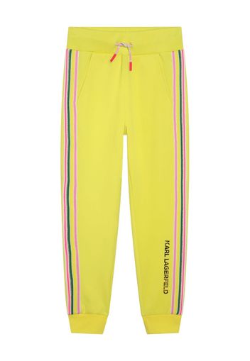 Karl Lagerfeld Kids logo-print track pants - Yellow