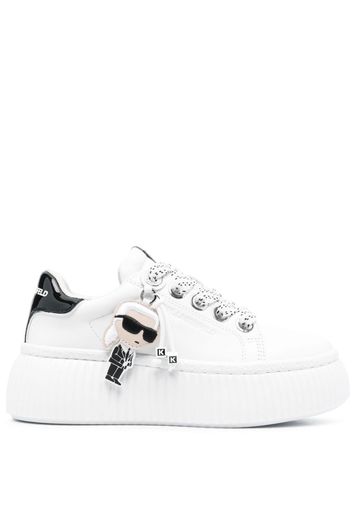 Karl Lagerfeld logo-charm flatform sneakers - White