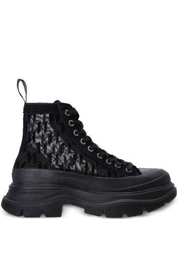 Karl Lagerfeld Luna monogram boots - Black