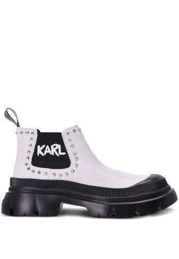 Karl Lagerfeld Trekka Max studded boots - Black