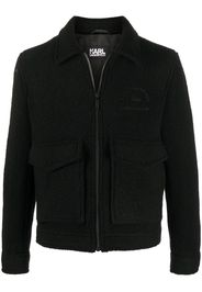 zip-up wool blend jacket