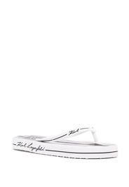 Karl Lagerfeld Kosta logo-print flip-flops - White