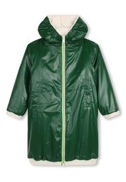 Karl Lagerfeld Kids logo-print reversible hooded coat - Green