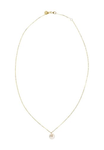 18kt yellow gold Oasis diamond pearl pendant necklace