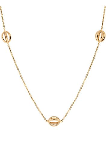 18kt rose gold diamond small seven cage necklace