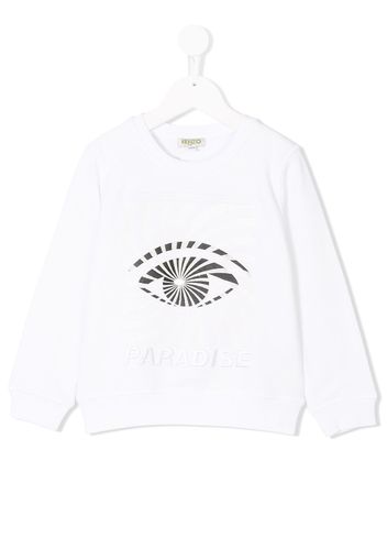 Kenzo Kids eye motif sweatshirt - White