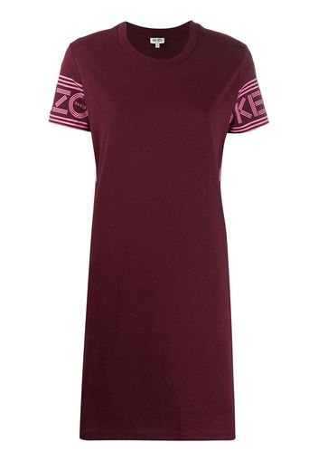 Kenzo logo print shift dress - Purple