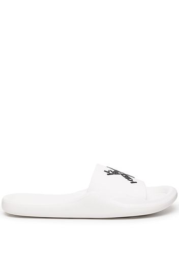 Kenzo logo-print sliders - White