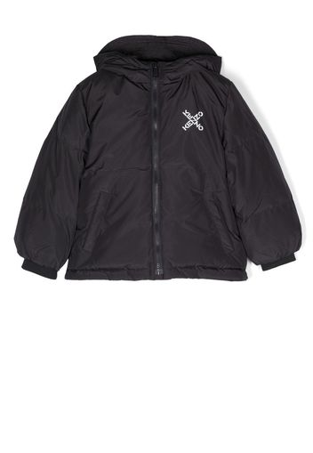 Kenzo Kids cross-logo padded jacket - Black