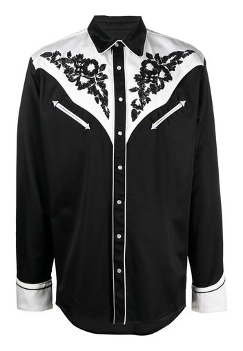 Kenzo floral-print long-sleeved shirt - Black